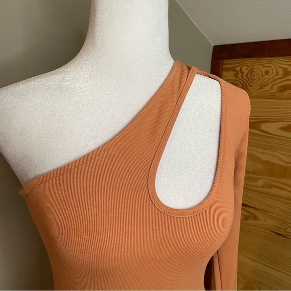 Lovers + Friends Johnson One Shoulder Mini Dress in Terracotta Extra Small NWT - Picture 7 of 11